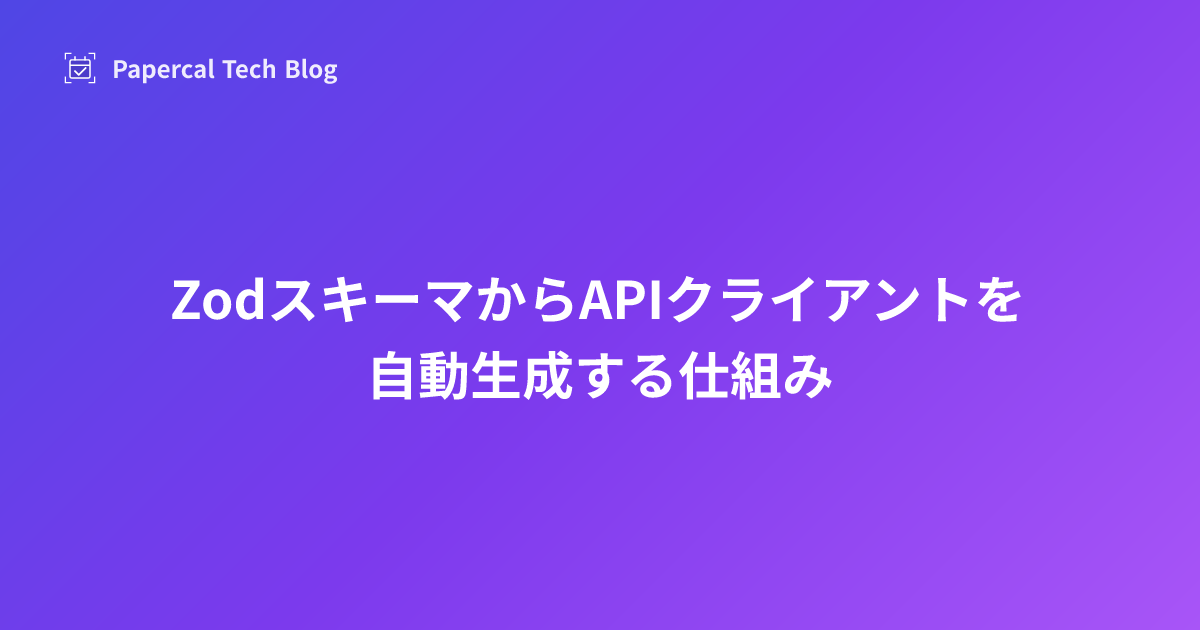 ZodスキーマからAPIクライアントを自動生成する仕組み
